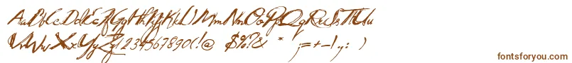 Шрифт Quidproquo – коричневые шрифты на белом фоне