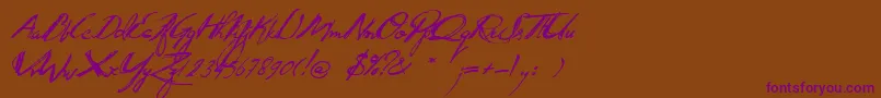 Quidproquo Font – Purple Fonts on Brown Background