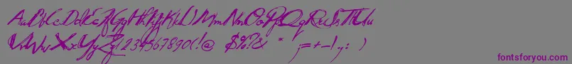Шрифт Quidproquo – фиолетовые шрифты на сером фоне