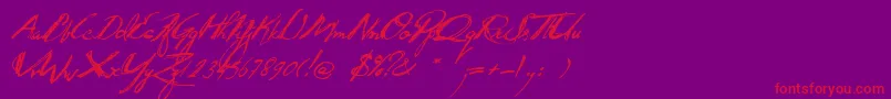 Quidproquo Font – Red Fonts on Purple Background