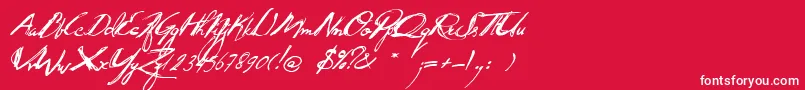 Quidproquo Font – White Fonts on Red Background