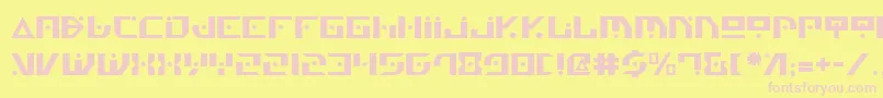 フォントGenv2 – ピンクのフォント、黄色の背景