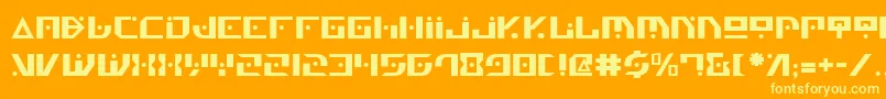 Genv2 Font – Yellow Fonts on Orange Background