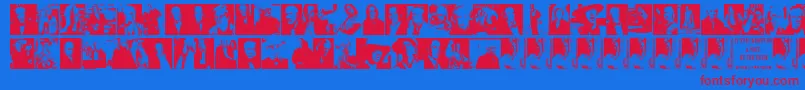 DavidCarradine Font – Red Fonts on Blue Background