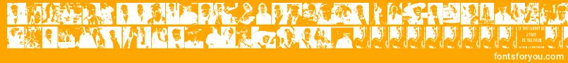 DavidCarradine Font – White Fonts on Orange Background