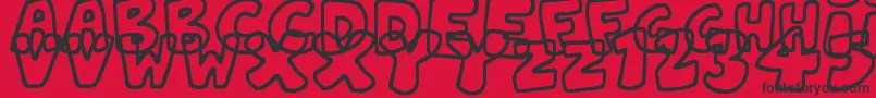 JellyWobblers Font – Black Fonts on Red Background
