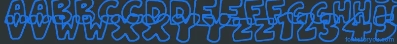 JellyWobblers Font – Blue Fonts on Black Background