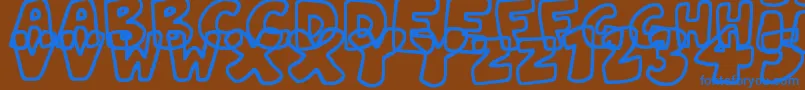 JellyWobblers Font – Blue Fonts on Brown Background