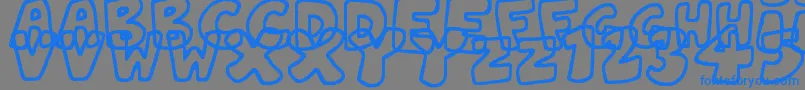 JellyWobblers Font – Blue Fonts on Gray Background