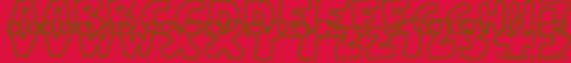 JellyWobblers Font – Brown Fonts on Red Background
