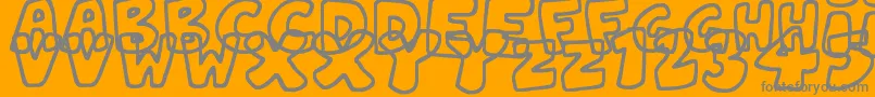 JellyWobblers Font – Gray Fonts on Orange Background