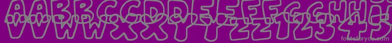 Czcionka JellyWobblers – szare czcionki na fioletowym tle