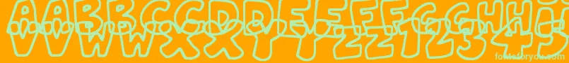 JellyWobblers Font – Green Fonts on Orange Background