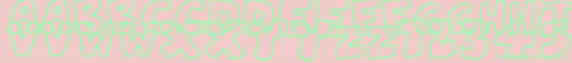 JellyWobblers Font – Green Fonts on Pink Background