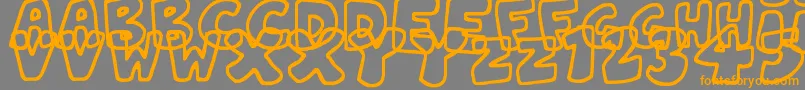 JellyWobblers Font – Orange Fonts on Gray Background