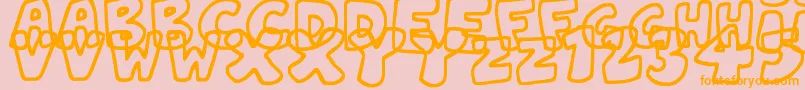 JellyWobblers Font – Orange Fonts on Pink Background