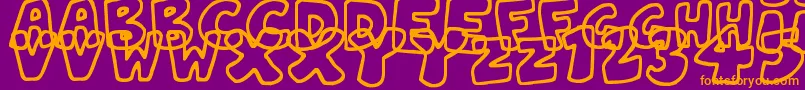JellyWobblers Font – Orange Fonts on Purple Background