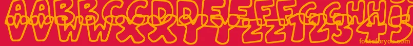 JellyWobblers Font – Orange Fonts on Red Background