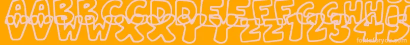 JellyWobblers Font – Pink Fonts on Orange Background
