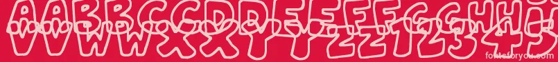 JellyWobblers Font – Pink Fonts on Red Background