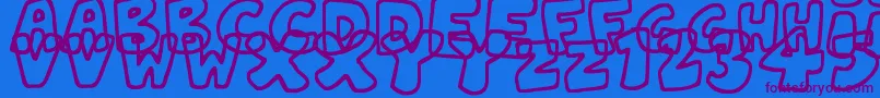 JellyWobblers Font – Purple Fonts on Blue Background