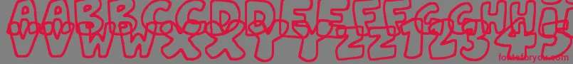 fuente JellyWobblers – Fuentes Rojas Sobre Fondo Gris