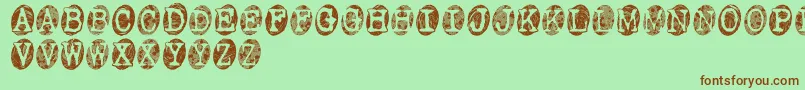 Powdrfs Font – Brown Fonts on Green Background