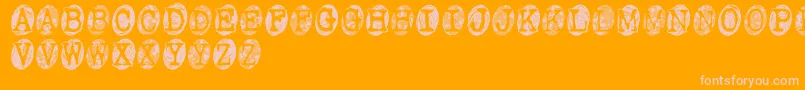 Powdrfs Font – Pink Fonts on Orange Background