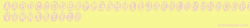 Powdrfs Font – Pink Fonts on Yellow Background