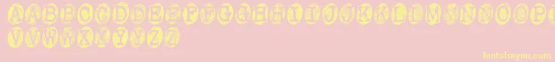 Powdrfs Font – Yellow Fonts on Pink Background
