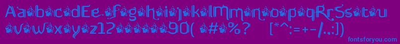 FtfSemarPoenakawanDemoVersion Font – Blue Fonts on Purple Background