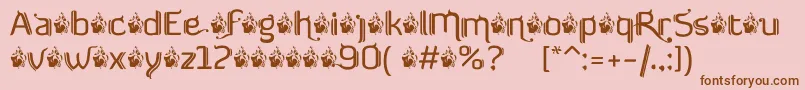 FtfSemarPoenakawanDemoVersion Font – Brown Fonts on Pink Background