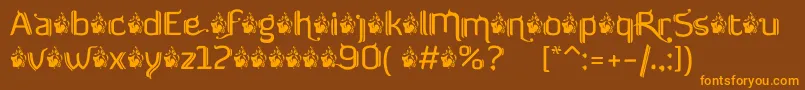 FtfSemarPoenakawanDemoVersion Font – Orange Fonts on Brown Background
