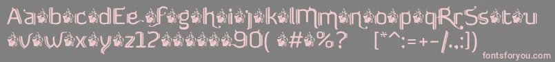 Шрифт FtfSemarPoenakawanDemoVersion – розовые шрифты на сером фоне