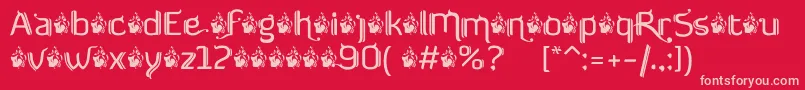 FtfSemarPoenakawanDemoVersion Font – Pink Fonts on Red Background