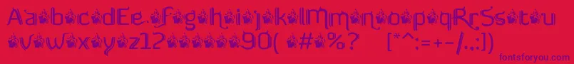 fuente FtfSemarPoenakawanDemoVersion – Fuentes Moradas Sobre Fondo Rojo
