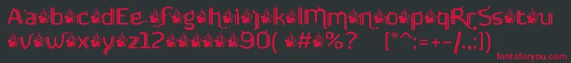 FtfSemarPoenakawanDemoVersion Font – Red Fonts on Black Background