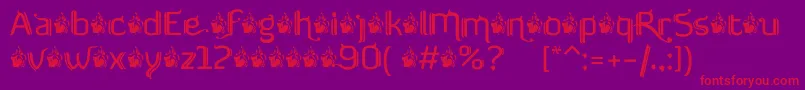 FtfSemarPoenakawanDemoVersion Font – Red Fonts on Purple Background