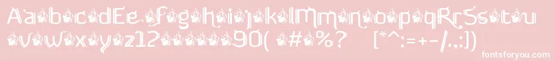 FtfSemarPoenakawanDemoVersion-Schriftart – Weiße Schriften auf rosa Hintergrund