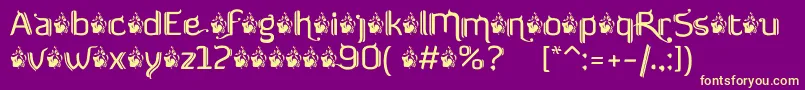 FtfSemarPoenakawanDemoVersion Font – Yellow Fonts on Purple Background