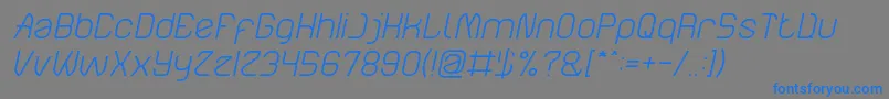 ElectroStaticRainLightItalic-Schriftart – Blaue Schriften auf grauem Hintergrund