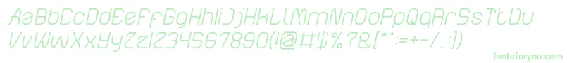 ElectroStaticRainLightItalic Font – Green Fonts on White Background