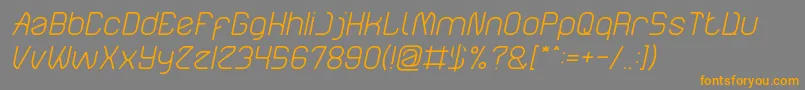 ElectroStaticRainLightItalic Font – Orange Fonts on Gray Background