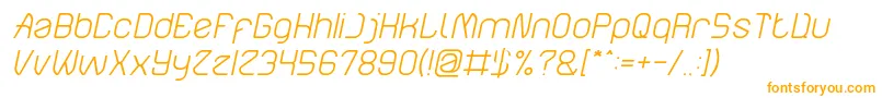 フォントElectroStaticRainLightItalic – オレンジのフォント