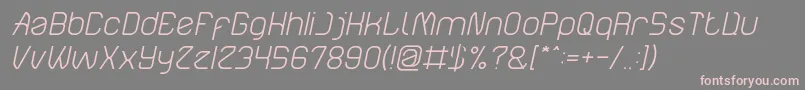 フォントElectroStaticRainLightItalic – 灰色の背景にピンクのフォント