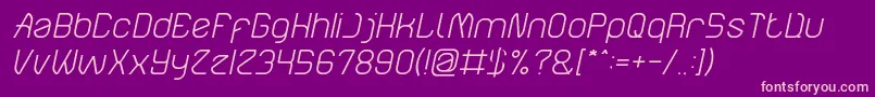 ElectroStaticRainLightItalic Font – Pink Fonts on Purple Background