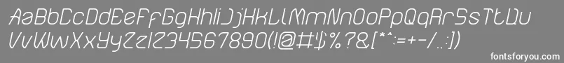 ElectroStaticRainLightItalic Font – White Fonts on Gray Background