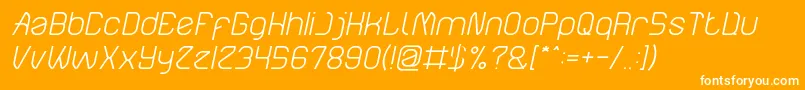ElectroStaticRainLightItalic Font – White Fonts on Orange Background