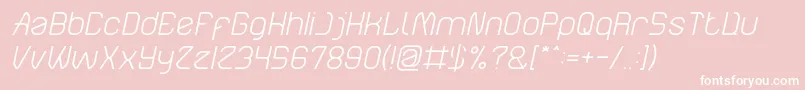 ElectroStaticRainLightItalic-Schriftart – Weiße Schriften auf rosa Hintergrund