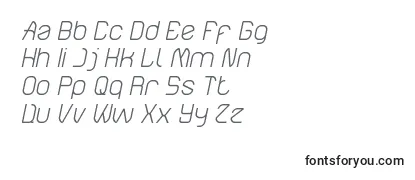 ElectroStaticRainLightItalic-fontti